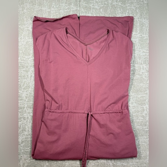 Athleta Pants - Athleta Pink Willow Jumpsuit Wide Leg Size Large